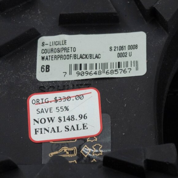 Schutz Lucille Suede & Shearling Bootie | Black | NWT | 6B - Picture 8 of 9